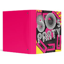 Retro Party Background 3 Ring Binder