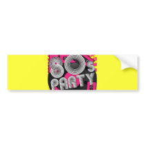 Retro Party Background Bumper Sticker