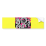 Retro Party Background Bumper Sticker
