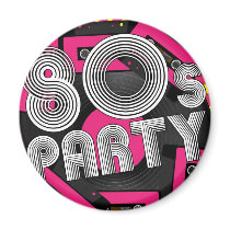 Retro Party Background Magnet