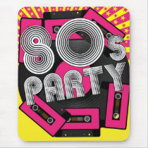 Retro Party Background Mouse Pad