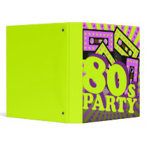 Retro Party 3 Ring Binders