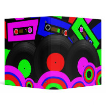 Retro Party Design Vinyl Binder