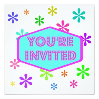 Retro Party Personalized Announcements