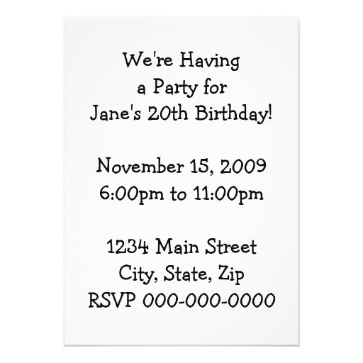 Retro Party Personalized Invitations
