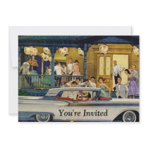 Retro Party Time Invitations