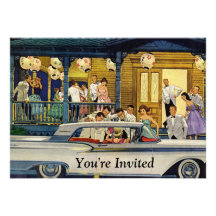 Retro Party Time Invitations