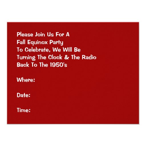 Retro Party Turning Back Time & Music Invitation