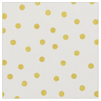 Retro pastel glitter gold polka dots pattern fabric