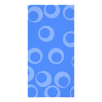 Retro pattern. Circle design in blue. Picture Card