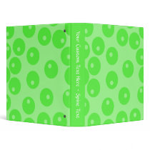Retro pattern. Circle design in green. Binder