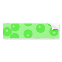 Retro pattern. Circle design in green. Bumper Stickers