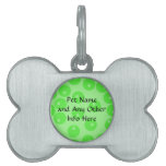 Retro pattern. Circle design in green. pet tags