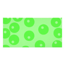 Retro pattern. Circle design in green. Custom Photo Card
