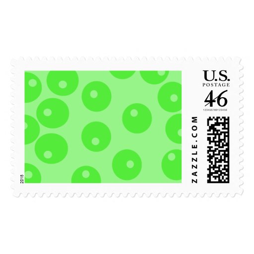 Retro pattern. Circle design in green. Postage