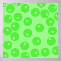 Retro pattern. Circle design in green. Poster