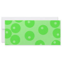 Retro pattern. Circle design in green. Custom Rack Card