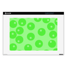 Retro pattern. Circle design in green. Decal For 15" Laptop