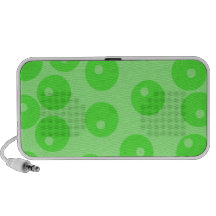 Retro pattern. Circle design in green. iPhone Speakers