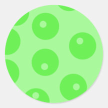 Retro pattern. Circle design in green. Round Sticker