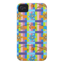 Retro Pattern Fantasy Flowers iPhone 4 case
