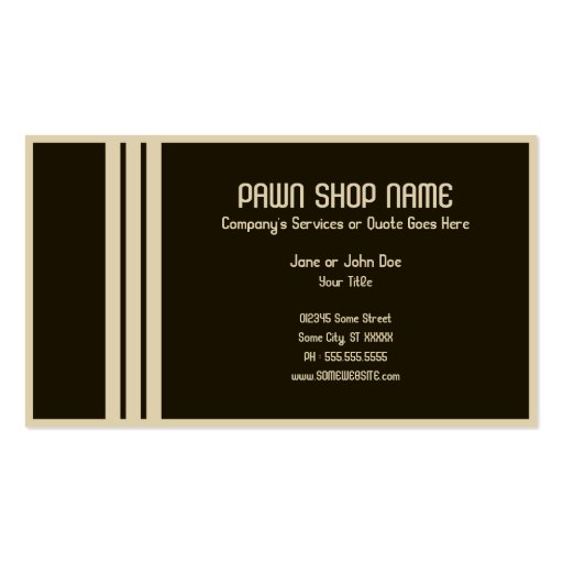 retro pawn shop business cards (back side)