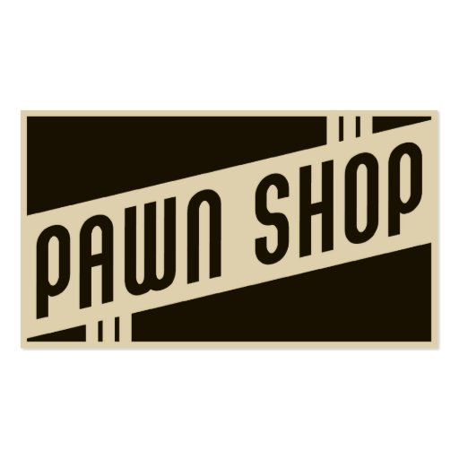 retro pawn shop business cards