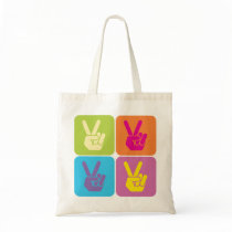 Retro peace hands bags