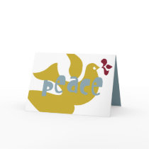 Retro Peace & Joy Dove Card