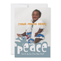 Retro Peace & Joy invitations