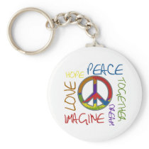 Retro Peace Key Chains