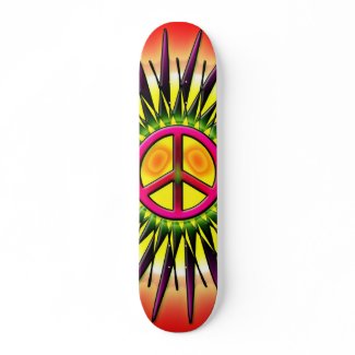 RETRO PEACE SIGN BOARD skateboard