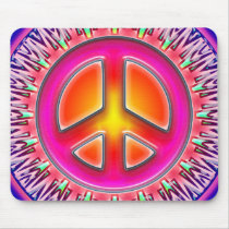 RETRO PEACE SIGN ORNAMENT MOUSE PADS