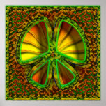 RETRO PEACE SIGN POSTER PRINT