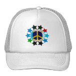 RETRO PEACE SIGN TRUCKER HATS