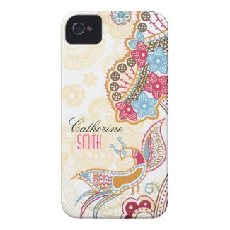 Retro Peacock Floral Design iPhone 4S Case casematecase