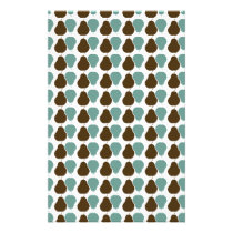 Retro Pears Craft Paper stationery