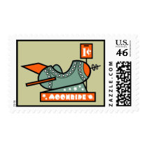 Retro Penny Moonride Postage postage