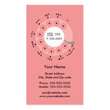 Retro Phone Pink Business/Profile Card Business Card Template