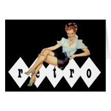 Retro Pin Up Card