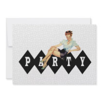 Retro Pin Up Party Personalized Invites