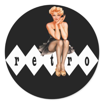 Retro Pin Up Stickers by grnidlady