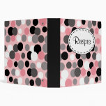 Retro Pink and Black Recipe Binder