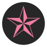 Retro Pink and Black Stars