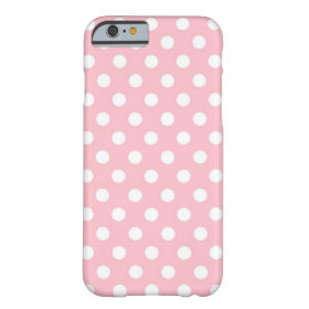 Retro Pink and White Polka Dots iPhone 6 case