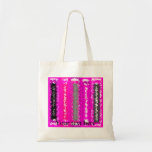 Retro pink black psychedelic rectangles bags