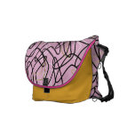 retro pink boomerang messenger bag