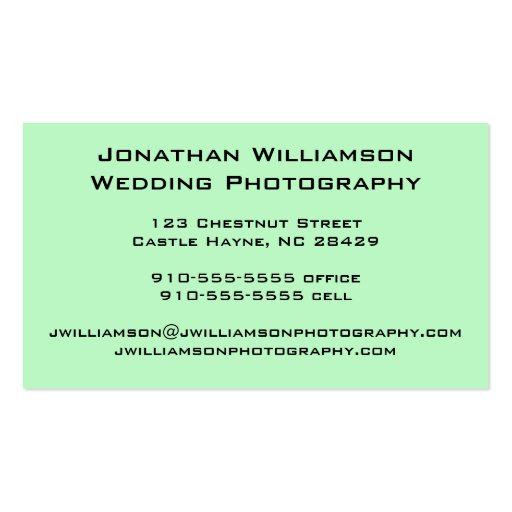 Retro Pink Camera Photography Business Cards (back side)