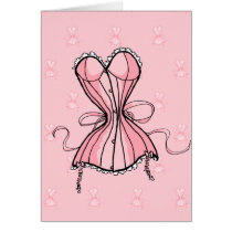 Retro Pink Corset cards
