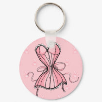 Retro Pink Corset keychains